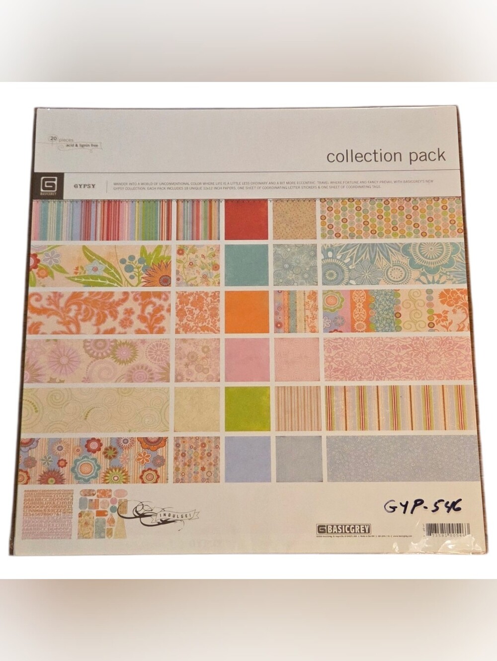 Basic Grey GYPSY 12 x 12 Collection Pack *RETIRED* Hard to find!
